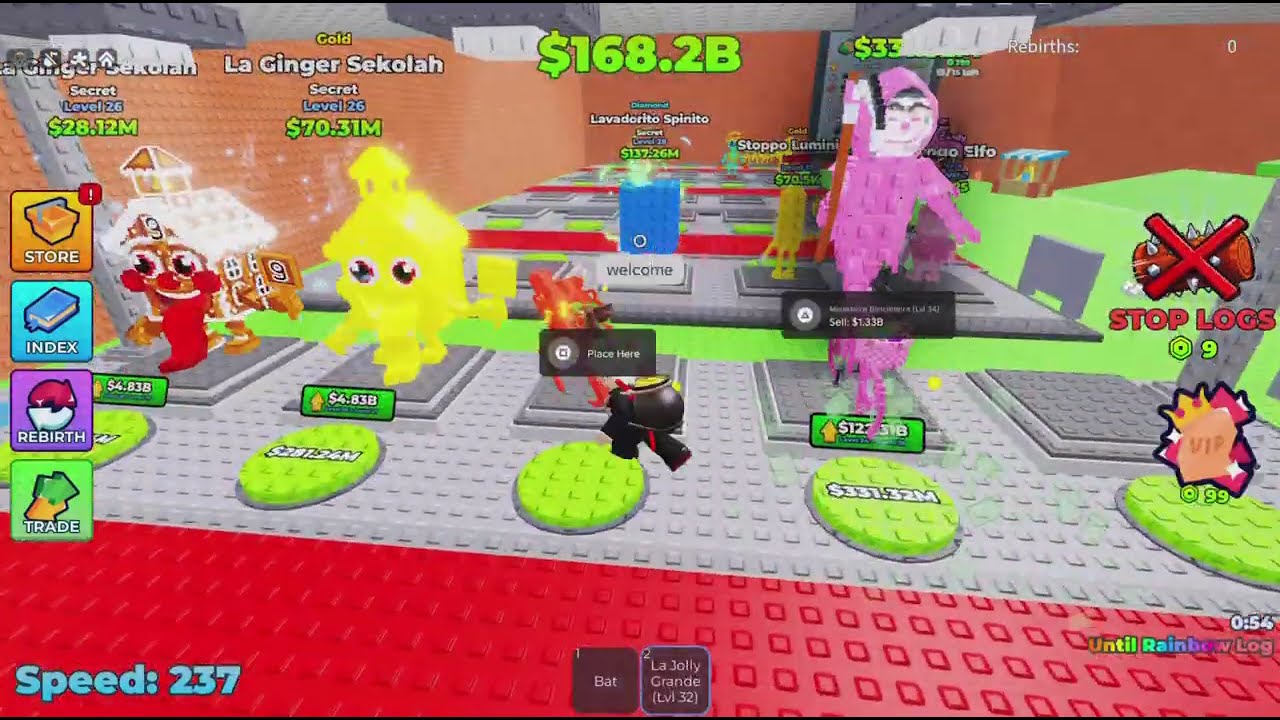 Escape logs for brainrots| Roblox