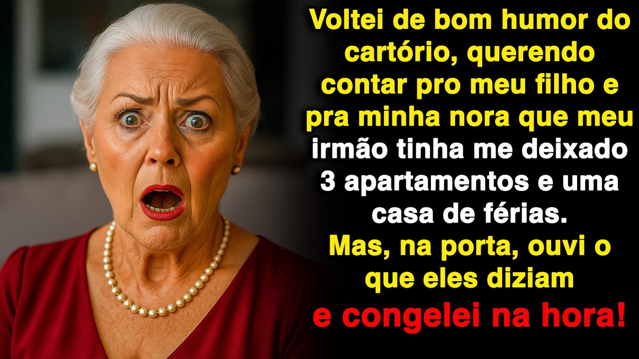 Voltei do cartório pra contar que meu irmão deixou três apartamentos pra mim.