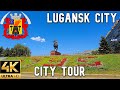 Lugansk city overview video - Donbass 2021 - Real city life of Luhansk - 4k video UHD