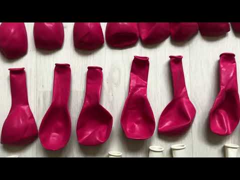 Фотозона із шариків Метелик 119 елементів 4 Великих куль 45см Набір рожевих куль дівчинці, видео 1