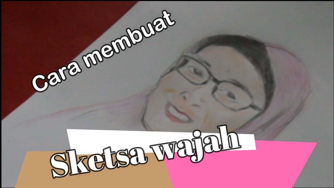 Sketsa wajah menggunakan pensil 