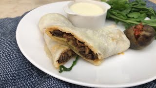 الشاورما السوري بالطريقه النباتي مع خبز الارز ..  vegan syrian shawarma recipe