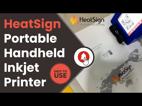 Look How Easy To Use  HeatSign Portable Handheld Inkjet Printer