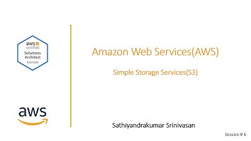 AWS S3 A Deep Learning : Session # 6