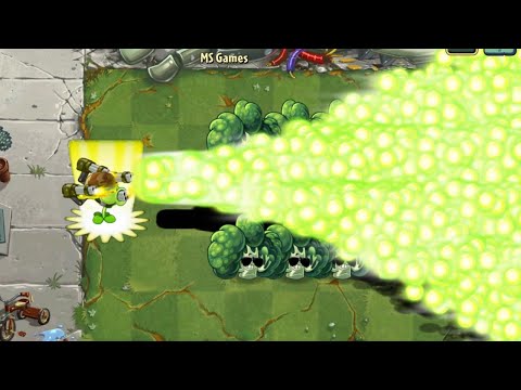 PvZ 2 Challenge - 50 Plants Level 1 Power Up Vs Green Gargantuar Zombie Level 15 