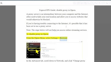 ExpressVPN Guide: Disable proxy in Opera