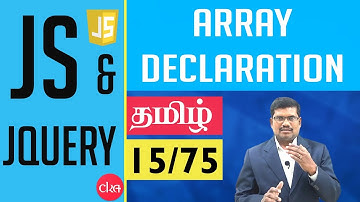 #15 Array Declaration in JavaScript language || JavaScript and J Query In Tamil