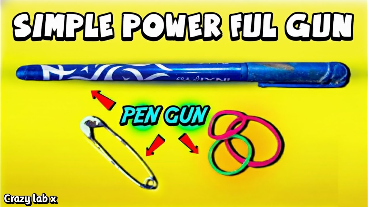 How to make a Simple powder ful gun 🔫 || pen gun at home|| Crazy lab x ki nai takat 🤯