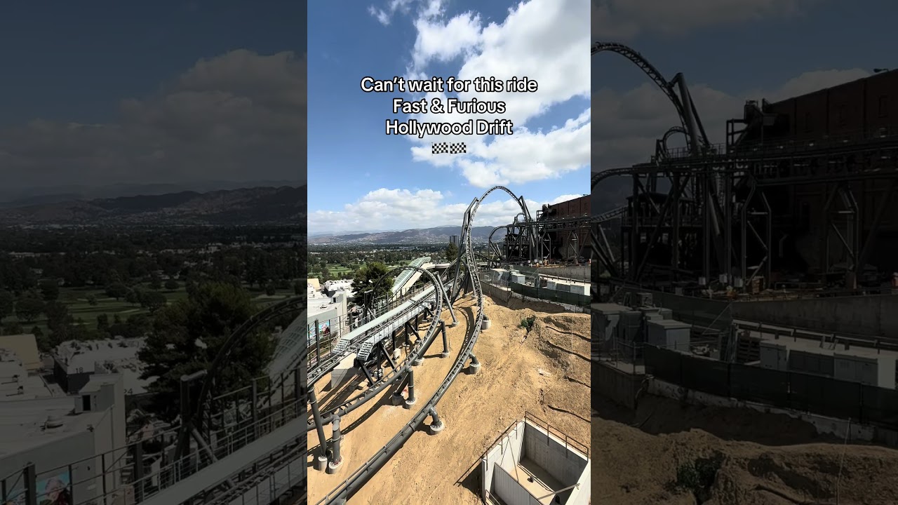 The "Fast & Furious: Hollywood Drift" roller coaster 