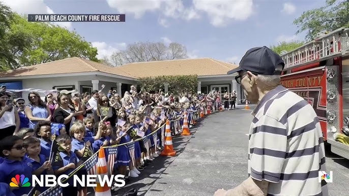 100 Students Orchestrate A Moving Surprise For 99 Year Old Wwii Veteran