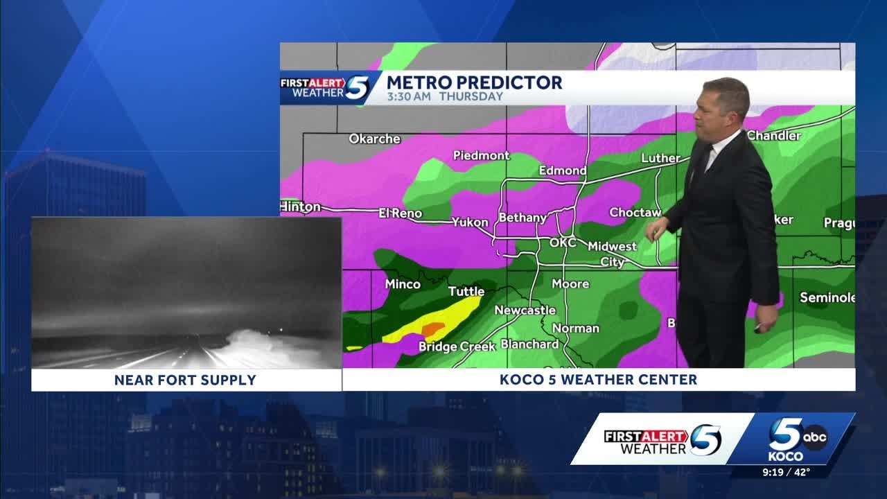 Latest on snow, ice chances for Oklahoma going into Thursday - YouTube
