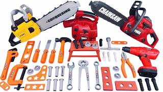 9 minute unboxing Drill, chainsaw, and toolbox all included; immersive engineering experience.