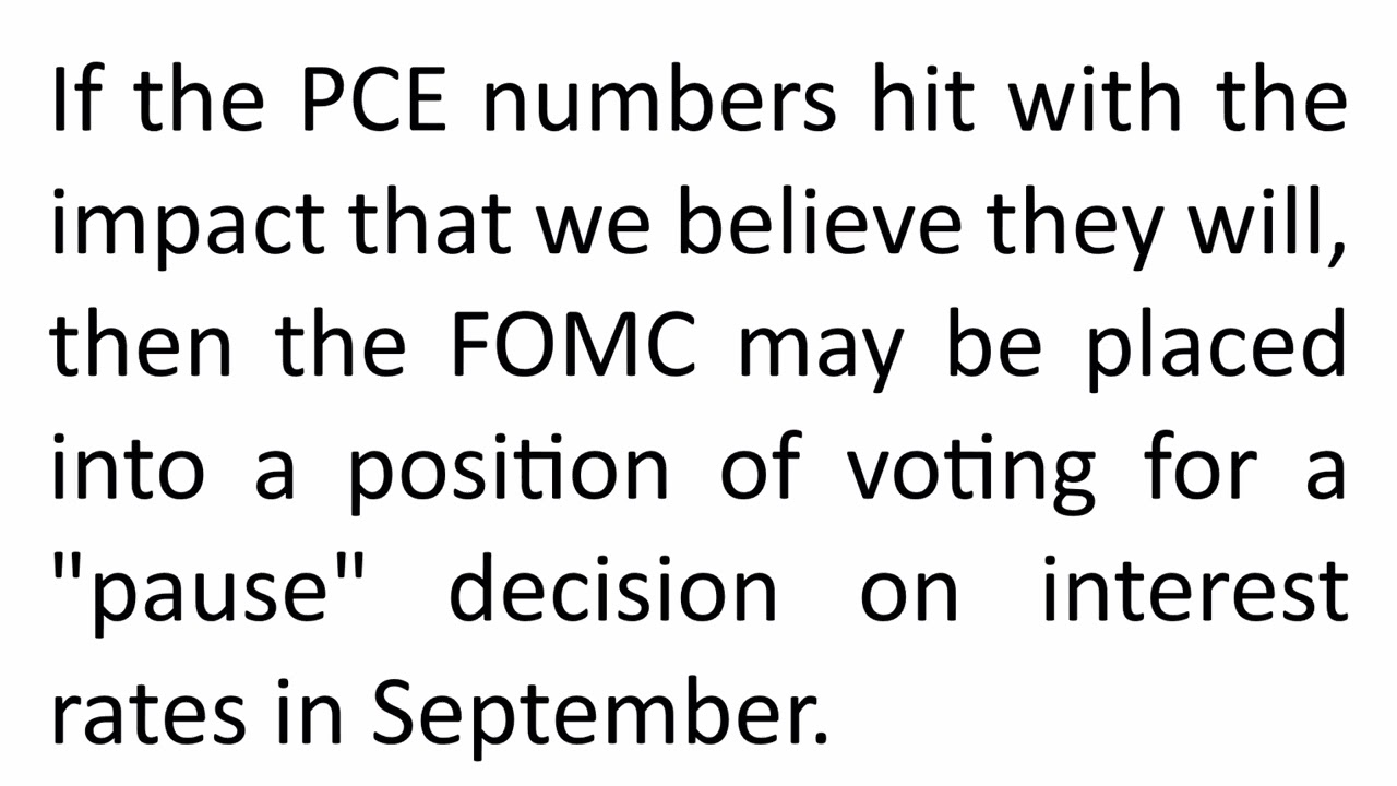 PCE Inflation Report