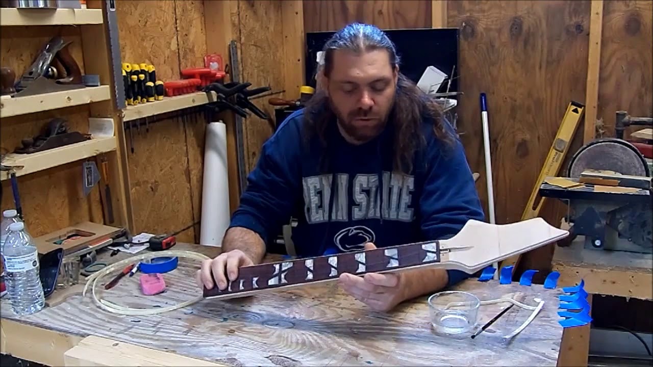 Custom Build Part 2 Routing the bridge, Binding the neck - YouTube