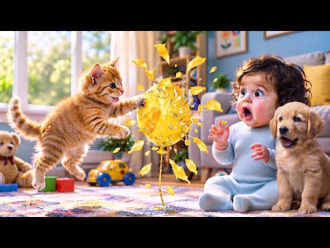 The Kitten Pushed It Too Far... Baby & Puppy Reaction! 💔🐾