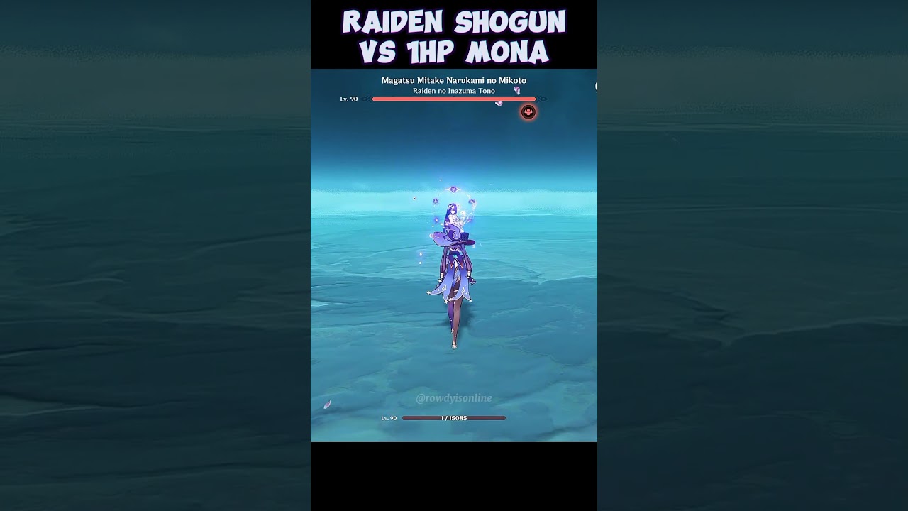 1 Hp Mona Vs Raiden Shogun!? 🤔🤩 