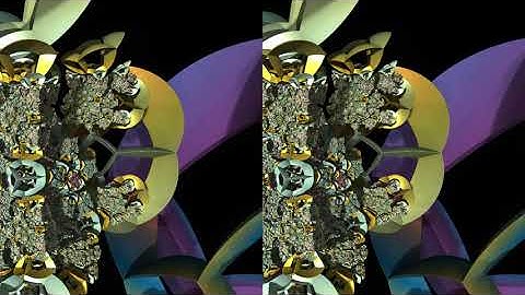 Sphere Cluster v3  3D Stereoscopic Cross view Version.