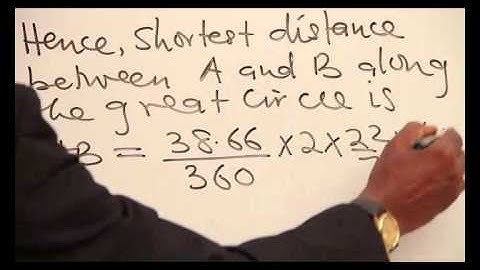 SHORTEST DISTANCE BETWEEN ANY TWO POINTS ON THE PARALLEL OF LATITUDE PART 6