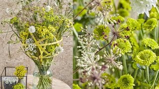 Summer hand tied bouquet tutorial in a natural garden style