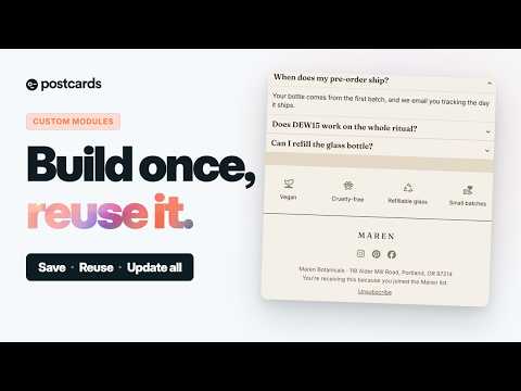 How to Reuse an Email Footer with Custom Modules: Save Once, Update Every Email