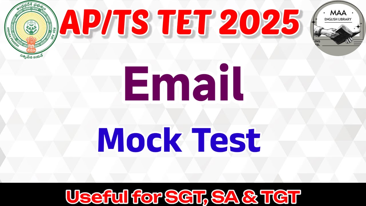 AP TET & DSC English Writing Discourses| Email Format, Features MOCK TEST 