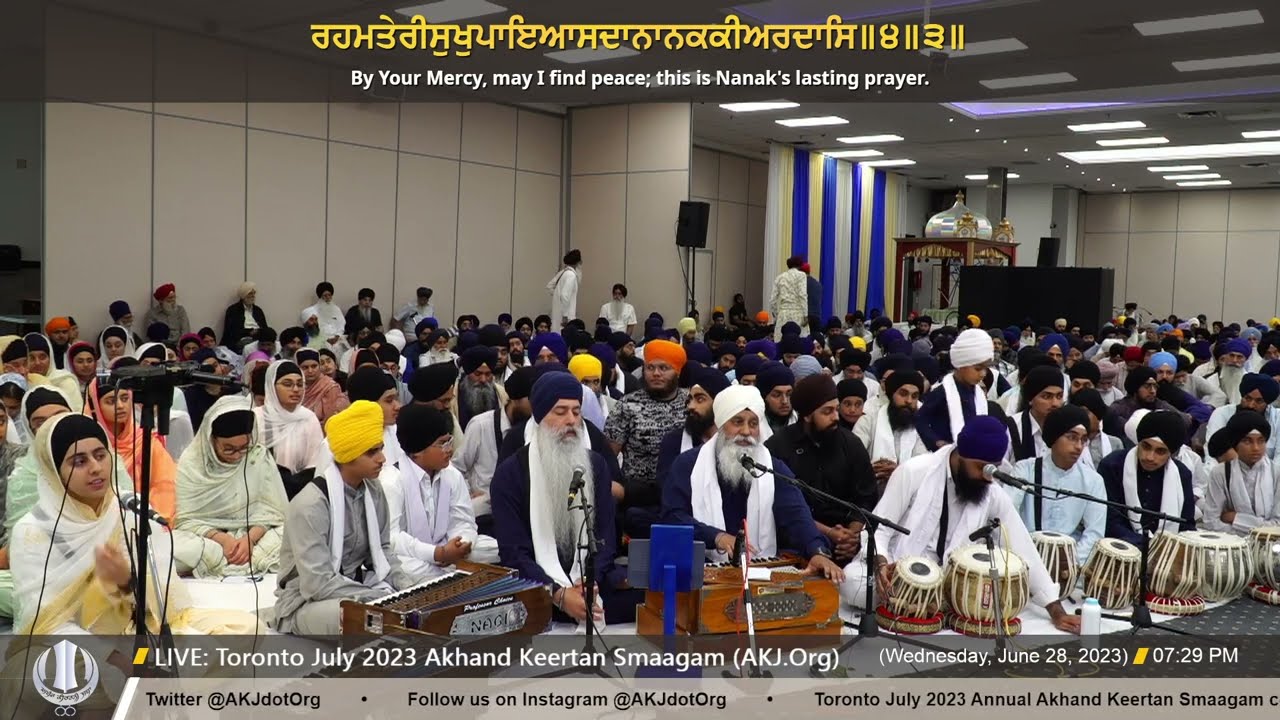 055 Bhai Tejinderpal Singh Jee Doola Veerji @ Wed. PM Toronto July 2023 Annual AkhandKeertan Smaagam
