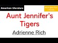 MA English Poems | Aunt Jennifer&#39;s Tiger by Adrienne Rich Summary in Urdu/Hindi | MA Part 1