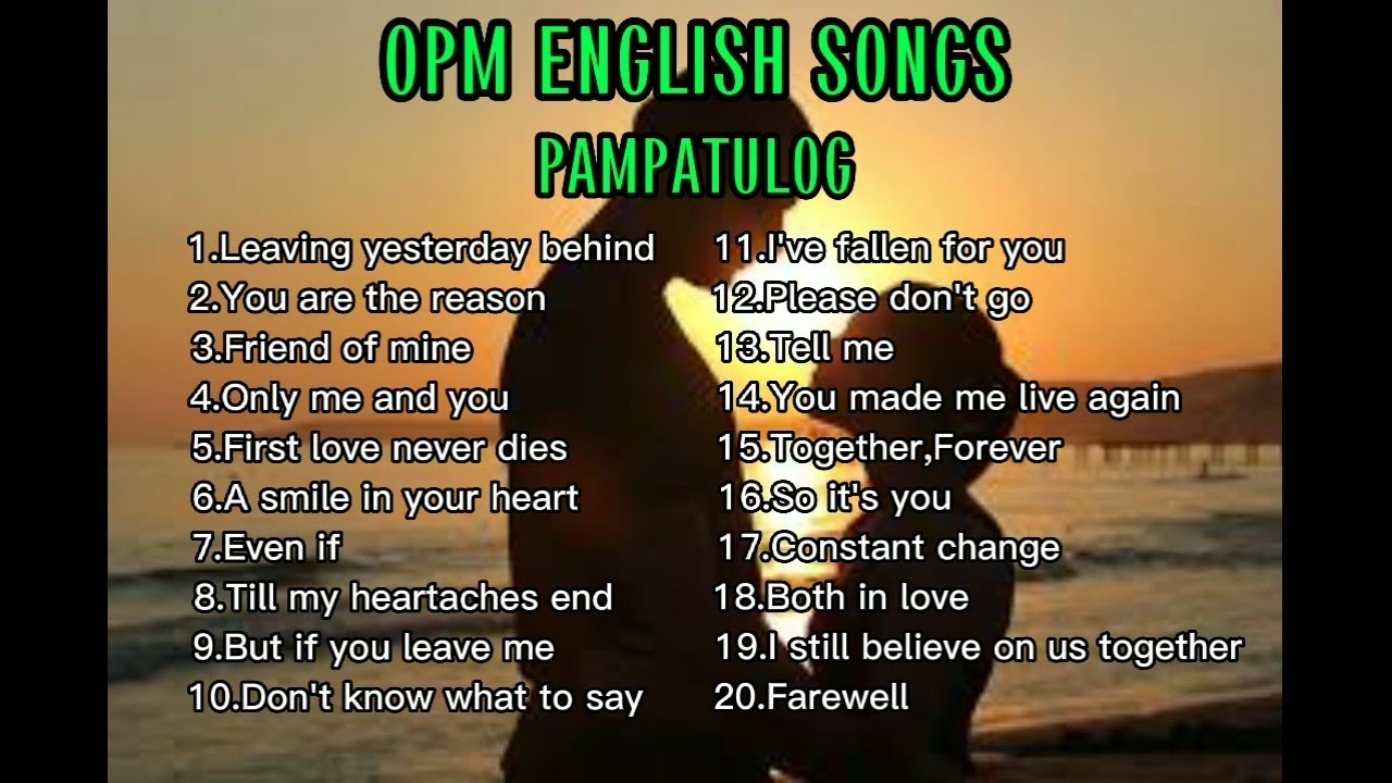 ⁣OPM English LoveSong Nonstop | Pampatulog Relaxing English Love Song