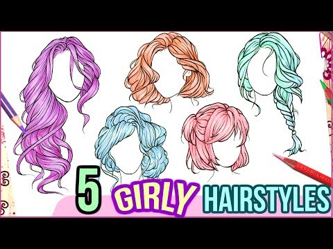 Drawing 5 Cute Girls Hairstyles Let S Practice Drawing