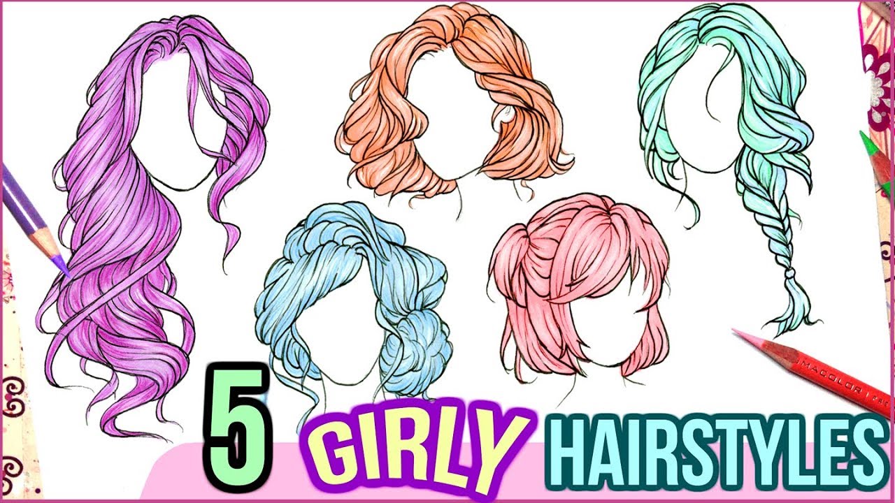 How to Draw Anime Girl Hair for Beginners 6 Examples  GVAATS WORKSHOP