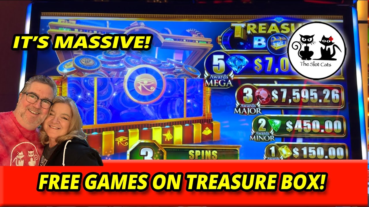 MASSIVE WIN ON TREASURE BOX SLOT! FREE GAMES & PROGRESSIVES! 