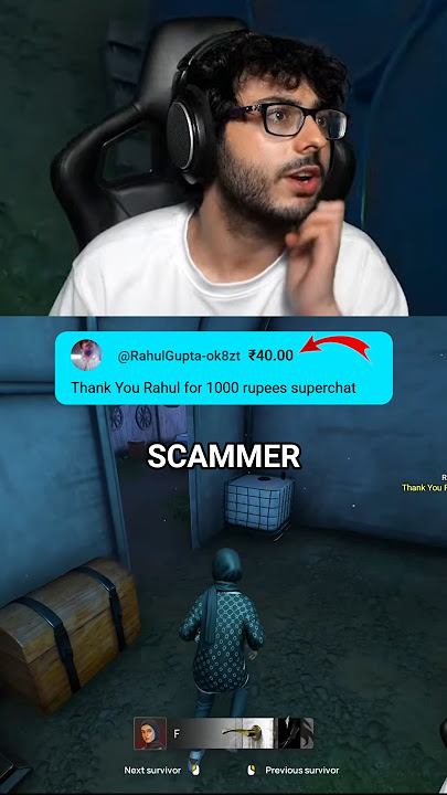 40 = 1000 SCAMMER IN CARRYISLIVE #shorts #carryminati #funny #superchat #scammer