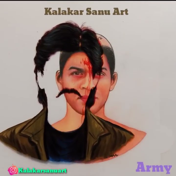 #Shorts Journey of Shahrukh Khan from 1992 to 2007 | Kalakar Sanu art #ytshortsindia