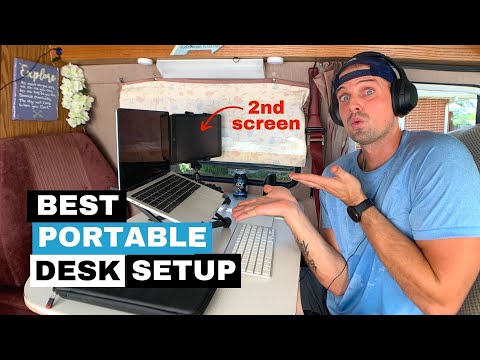 Ultimate Traveling Office & Digital Nomad WORK SETUP | Portable desk setup for digital nomads