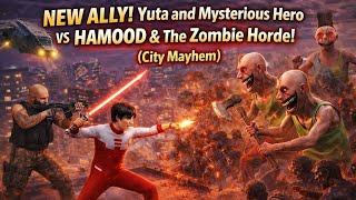 NEW ALLY! Yuta and Mysterious Hero VS HAMOOD & The Zombie Horde! (City Mayhem) screenshot 4
