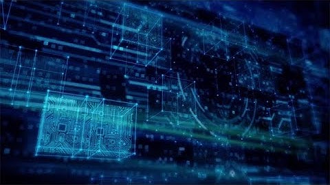 High-Tech Chip Screen Animated Background  Stock Motion Graphics
