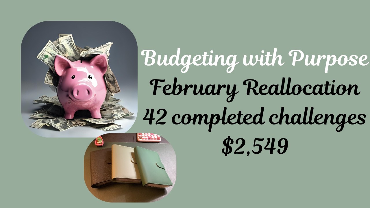 Hi Everybody!!  Doing my month end reallocation of completed challenges.  Reallocated $2,549.