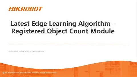 Machine Vision/Edge learning- Registered Object Count Module/MV Tech