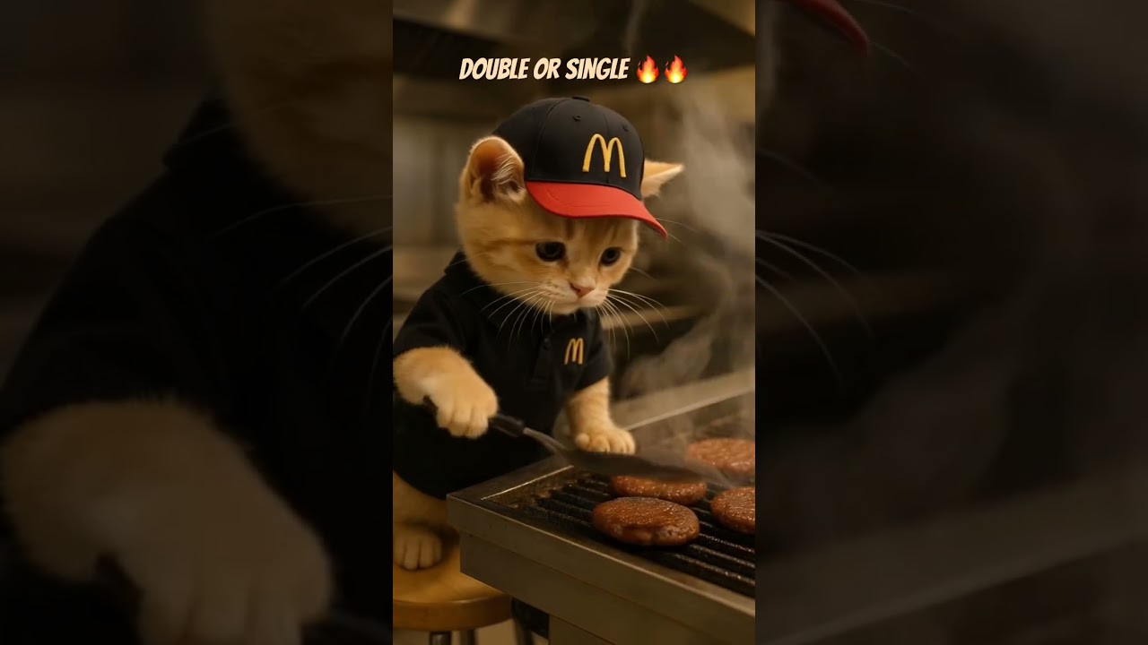 “Unbelievable Tiny Cat Cooking!”😹. 