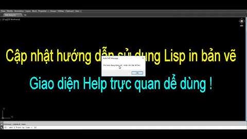 Cập nhật hướng dẫn Lisp In nhanh bản vẽ