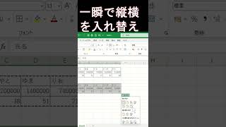 エクセル行と列を一瞬で入れ替える #excel