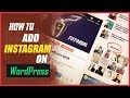 How to add instagram on wordpress website