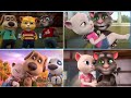 Talking Tom and friends Tom  Angela vs Ben  Hunk in  Tiles Hop Coffen danec