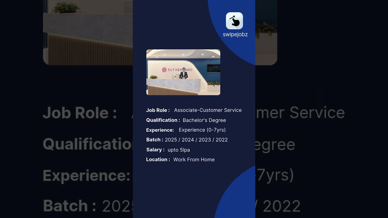 Sutherland is hiring for Associate – Customer Service(Experience 0-7yrs)🚀 