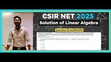 CSIR NET JUNE  2025, solution of Linear algebra By Soumajit Dey. Question ID- 562954103.