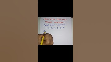 Mean of first seven Natural Numbers#education #trending #maths #mean #shorts