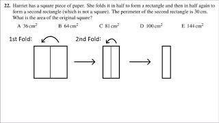 Q22 UKMT Junior maths challenge 2020 explained