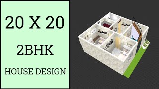 20 x 20 House Design 2BHK ll 400 Sqft House Plan ll 20 x 20 Ghar Ka Naksha ll 20 x 20 House Plan