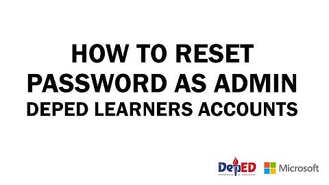 How to Password Reset DepEd Learners Account @SparkTechPh