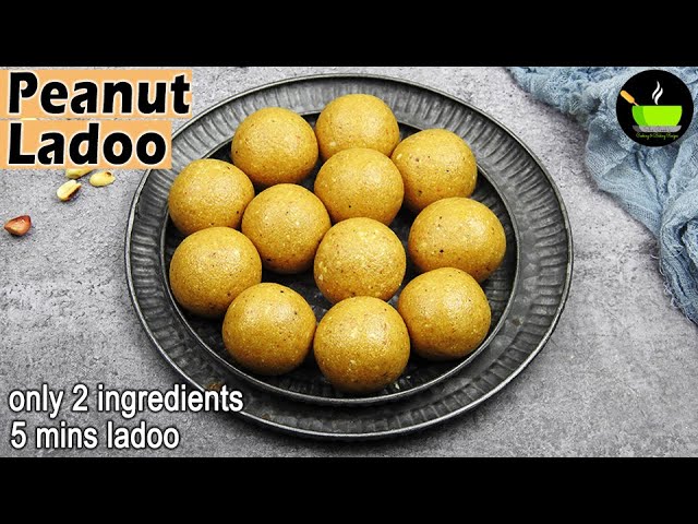 How to make peanut ladoo | Peanut ladoo recipe | Groundnut laddu | Shengdana ladoo | Zero Oil Snacks | She Cooks